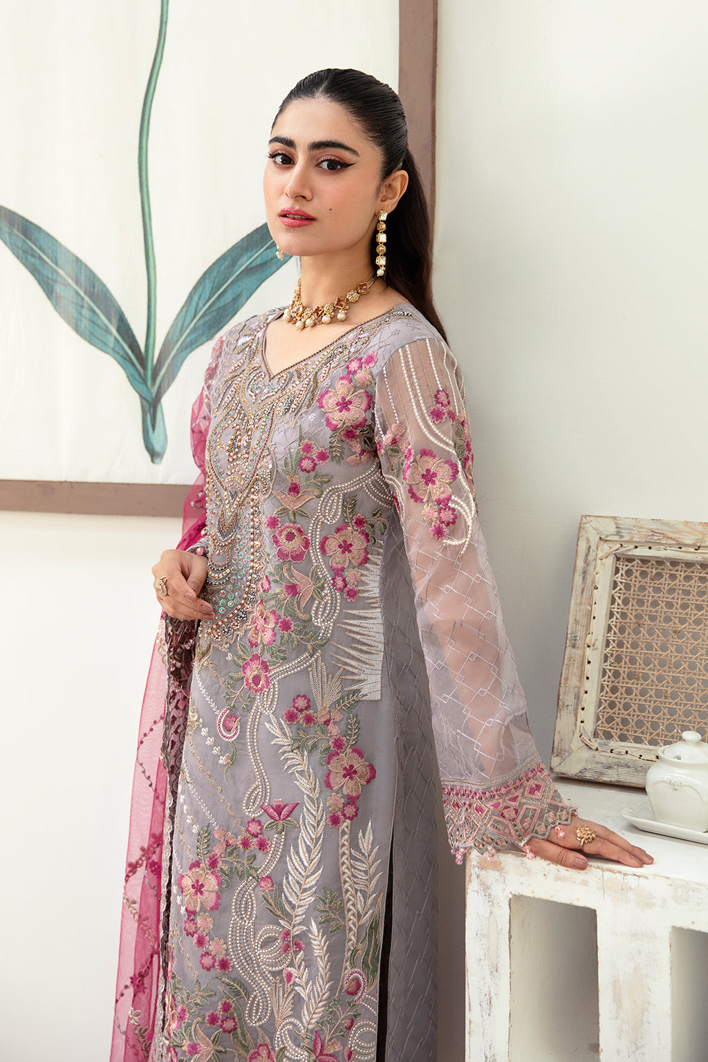 Ramsha | Minhal Organza Collection | M-1008 by Ramsha - Designer Dress - Type: Ladies Clothes - Available at Libayah - 100% Original