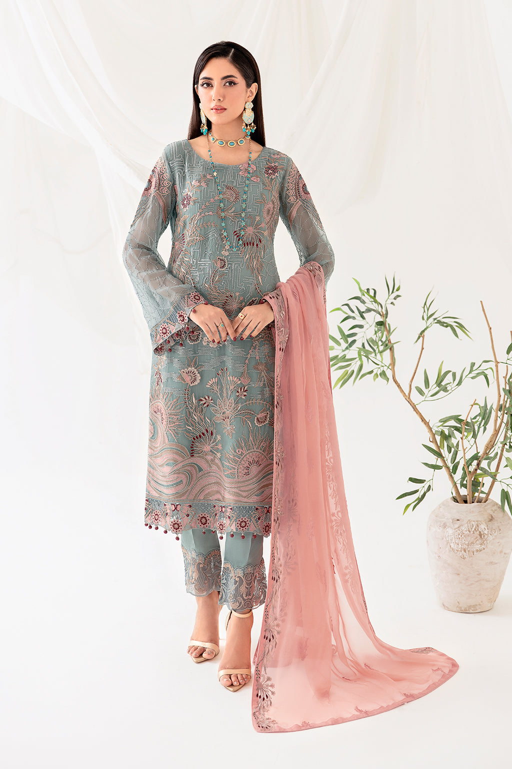 Ramsha | Rangoon Chiffon Collection 24 | D-1010 by Ramsha - Designer Dress - Type: Ladies Clothes - Available at Libayah - 100% Original