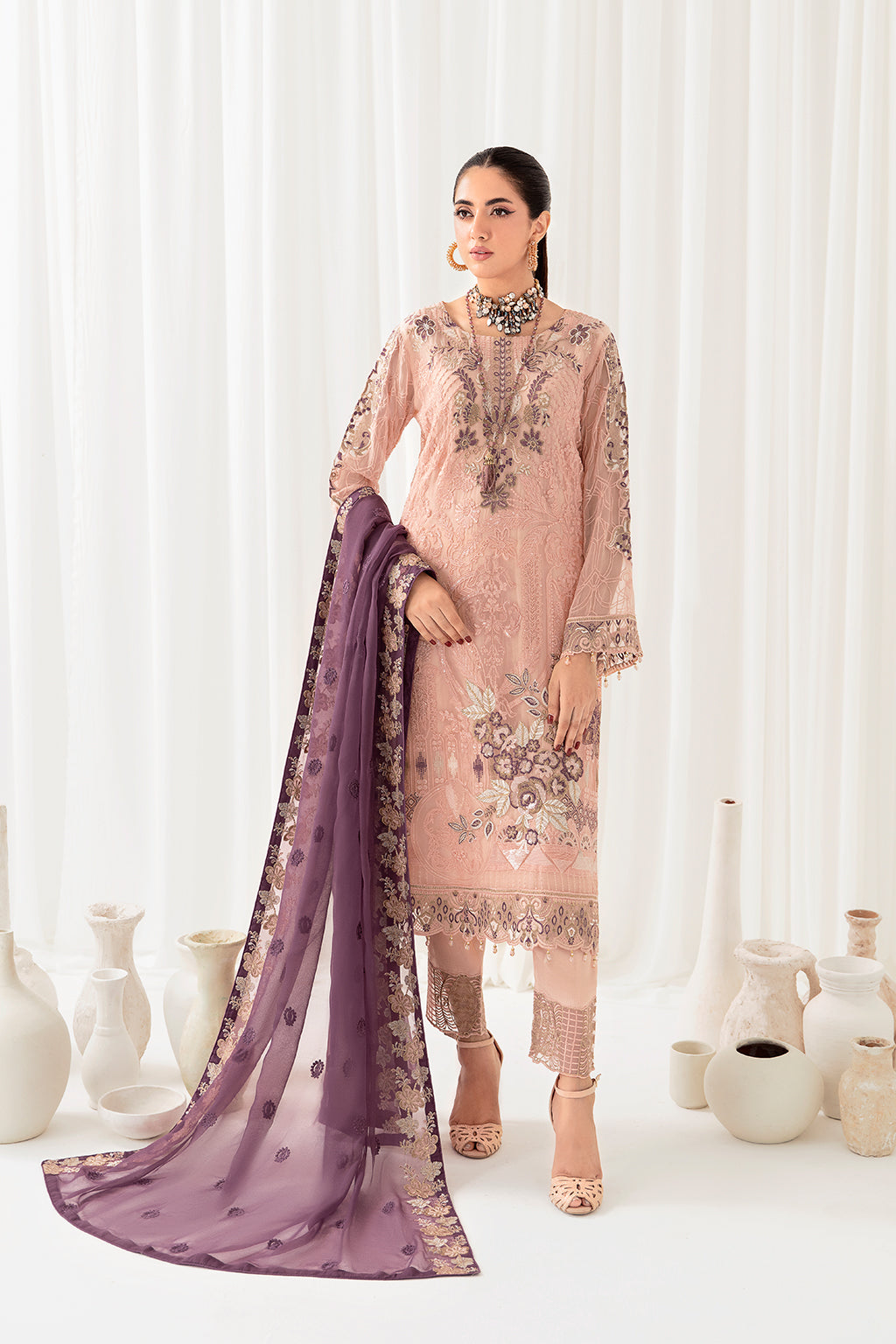 Ramsha | Rangoon Chiffon Collection 24 | D-1007 by Ramsha - Designer Dress - Type: Ladies Clothes - Available at Libayah - 100% Original