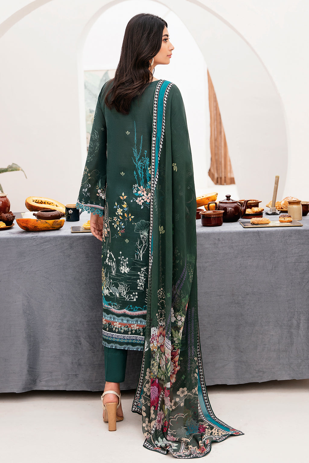 Ramsha | Mashaal Luxury Lawn | L-1109 by Ramsha - Designer Dress - Type: Ladies Clothes - Available at Libayah - 100% Original