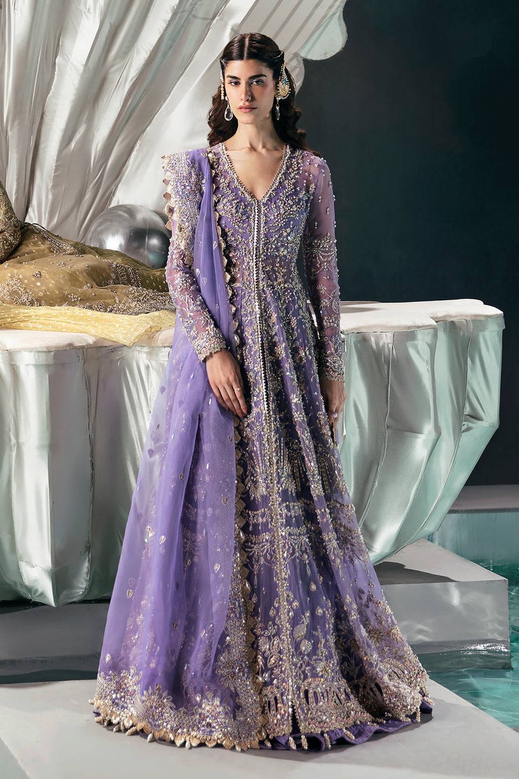 Afrozeh | Wild Flower Bloom Luxury Formals | Eloah by Afrozeh - Designer Dress  - Type : Ladies Clothes - Available at Libayah - 100% Original 