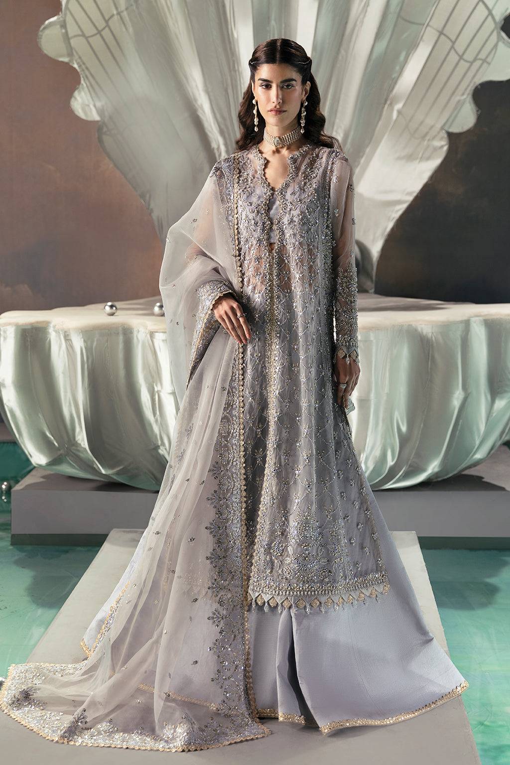 Afrozeh | Wild Flower Bloom Luxury Formals | Leona by Afrozeh - Designer Dress  - Type : Ladies Clothes - Available at Libayah - 100% Original 
