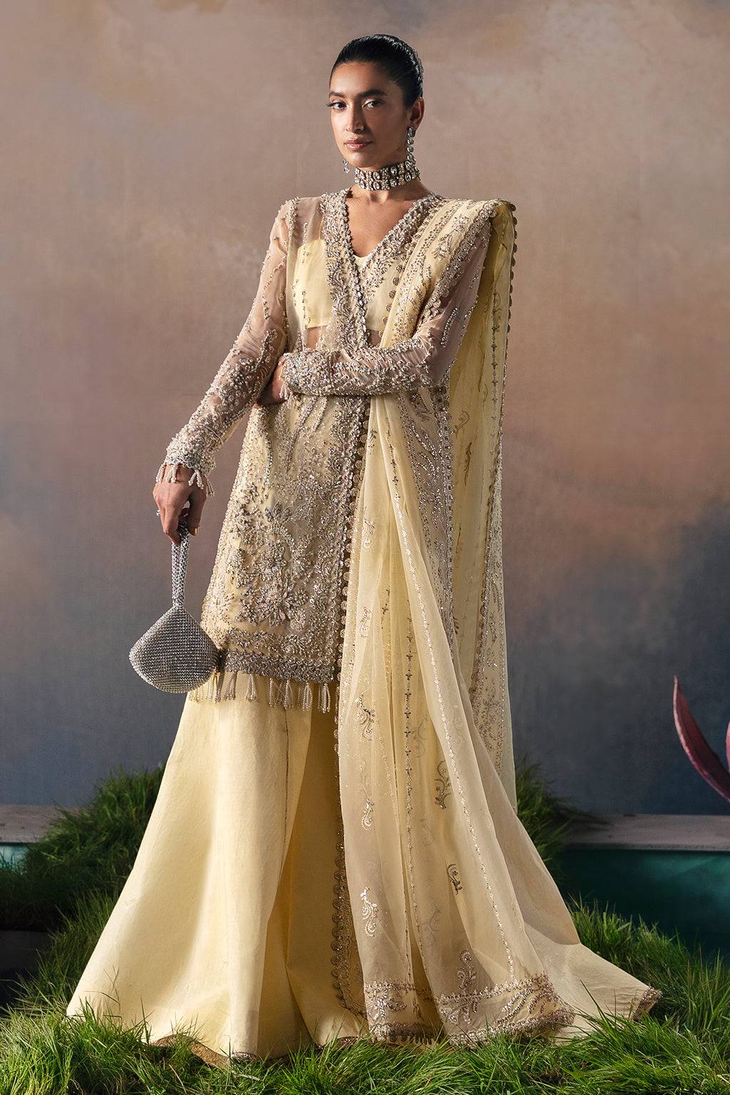 Afrozeh | Wild Flower Bloom Luxury Formals | Luana by Afrozeh - Designer Dress  - Type : Ladies Clothes - Available at Libayah - 100% Original 