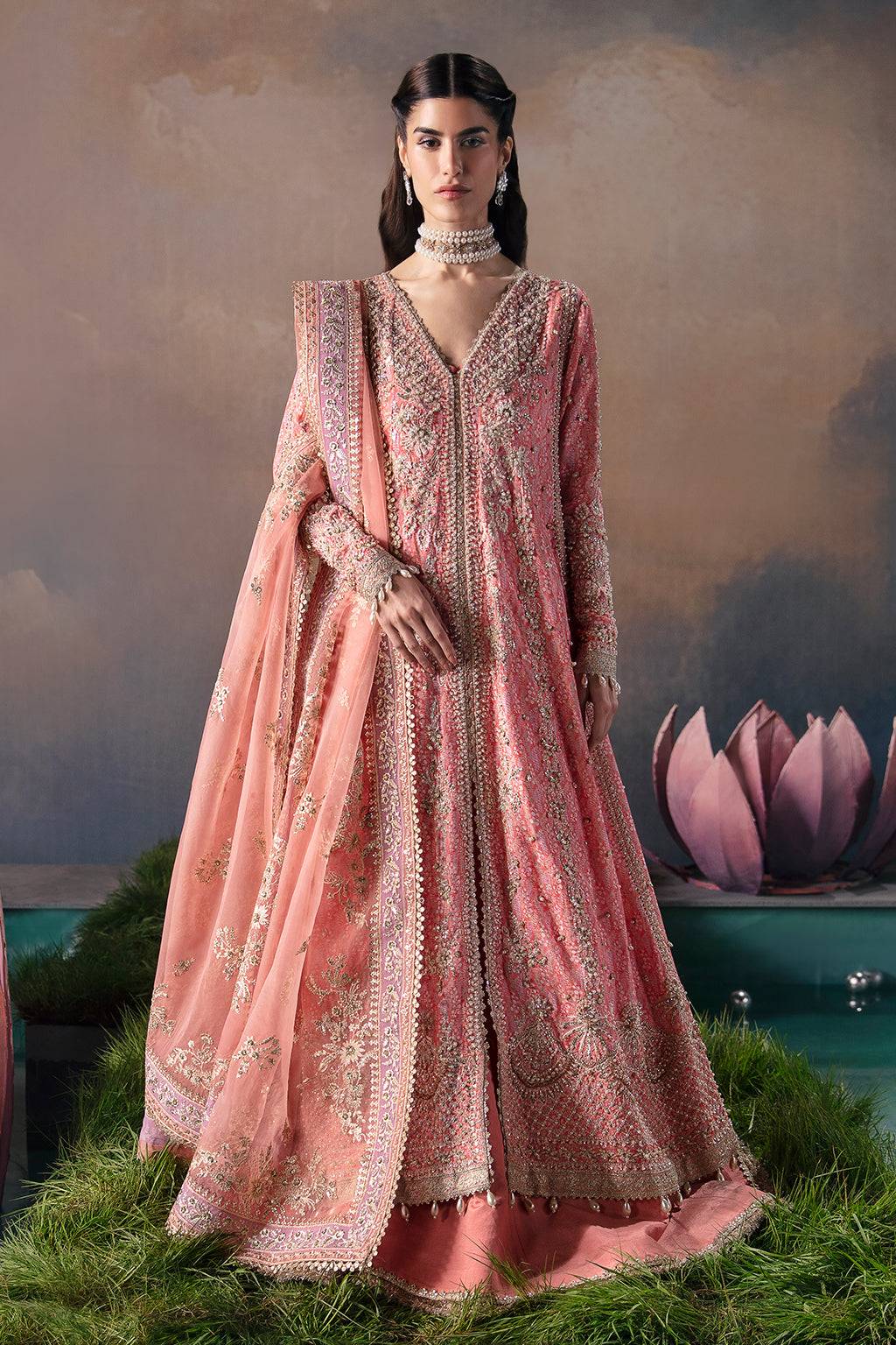 Afrozeh | Wild Flower Bloom Luxury Formals | Alana by Afrozeh - Designer Dress  - Type : Ladies Clothes - Available at Libayah - 100% Original 