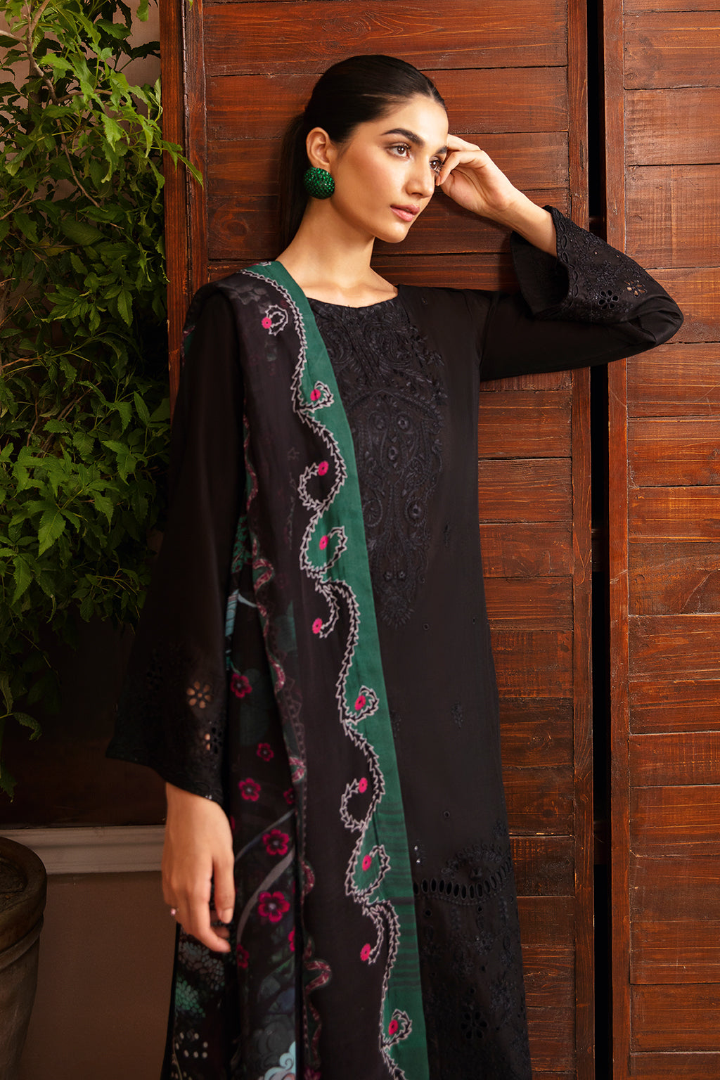 Afsanah | Essentials Lawn | BLACK ORCHID A-05 by Afsanah - Designer Dress - Type: Casuals - Available at Libayah - 100% Original