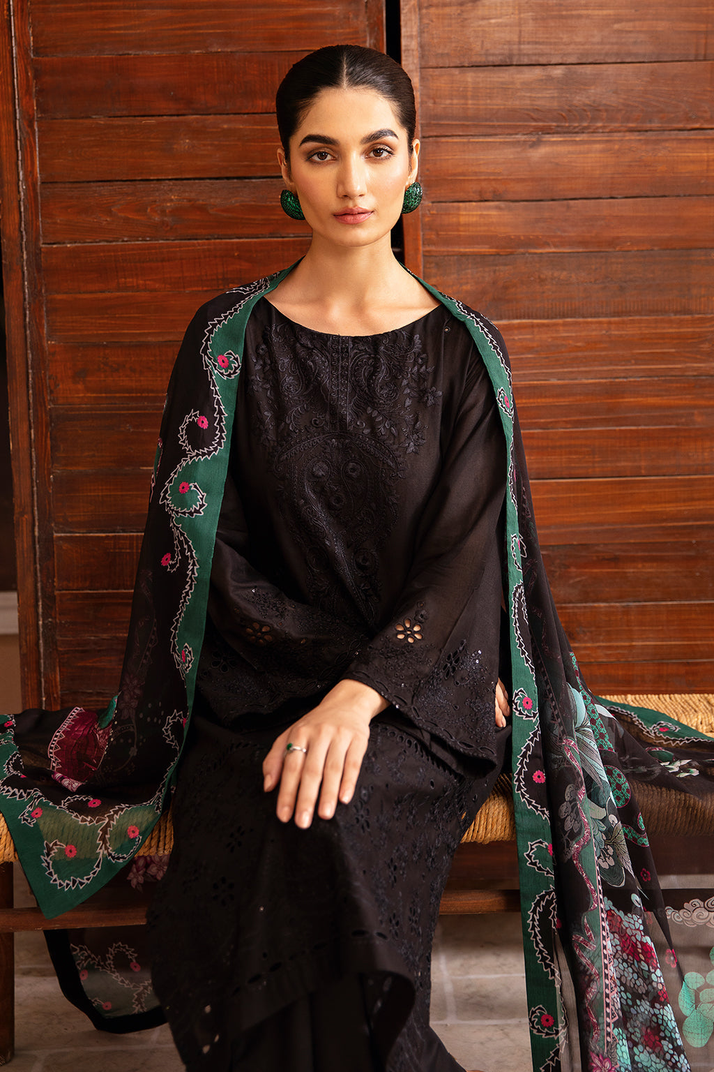 Afsanah | Essentials Lawn | BLACK ORCHID A-05 by Afsanah - Designer Dress - Type: Casuals - Available at Libayah - 100% Original