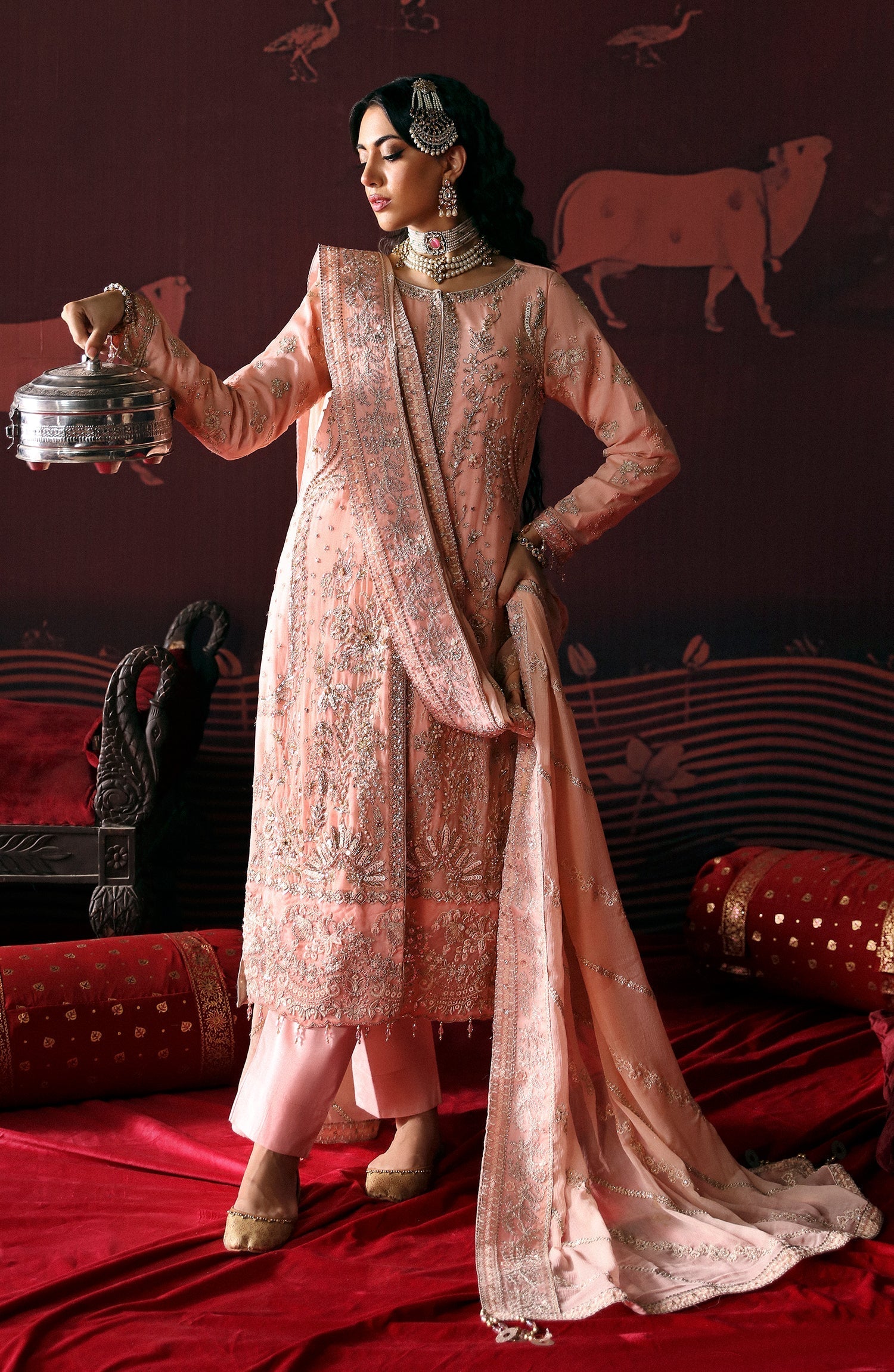 Emaan Adeel | Devdas Formals | NISHA by Emaan Adeel - Designer Dress - Type: Ladies Clothes - Available at Libayah - 100% Original