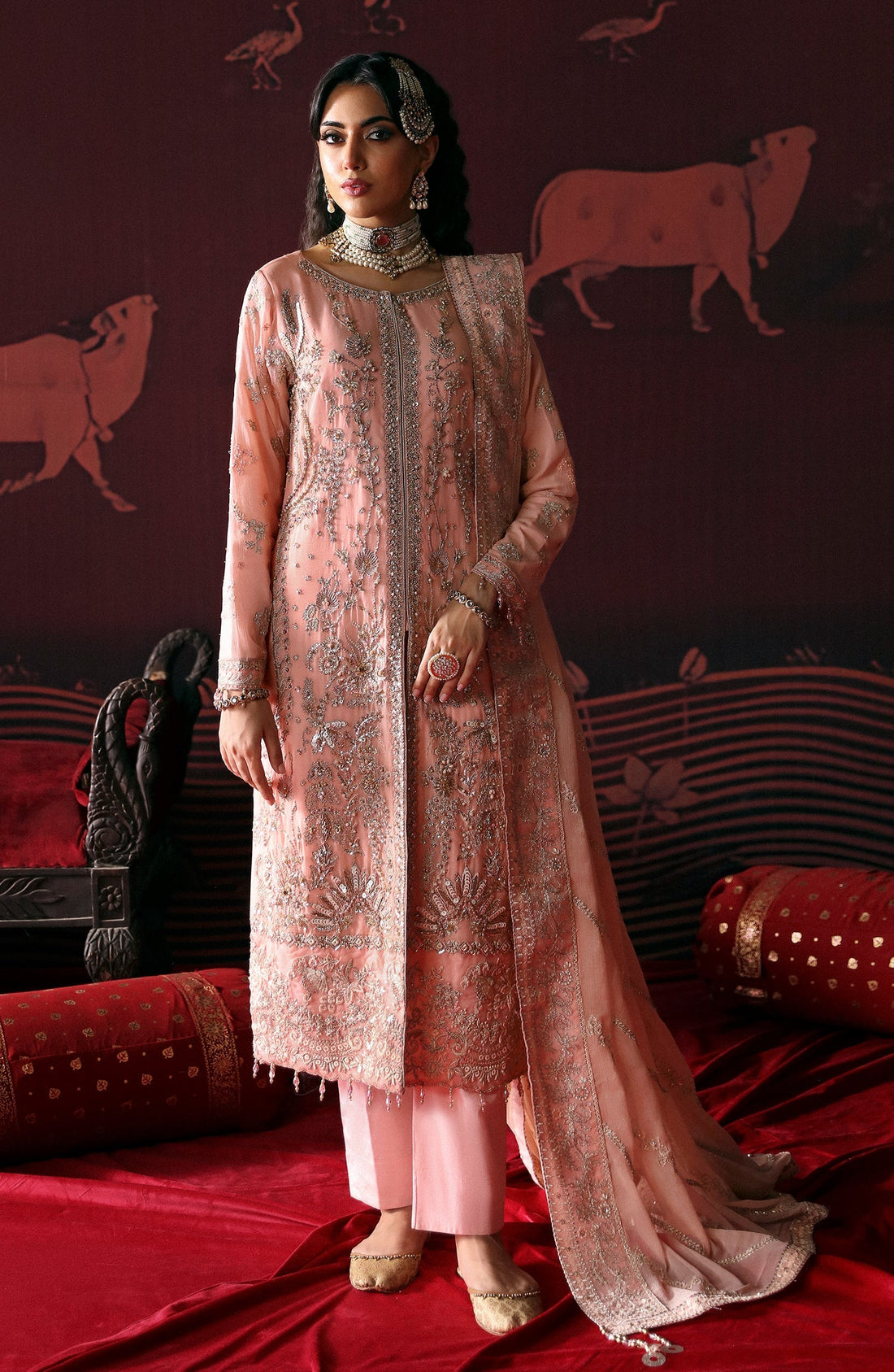 Emaan Adeel | Devdas Formals | NISHA by Emaan Adeel - Designer Dress - Type: Ladies Clothes - Available at Libayah - 100% Original