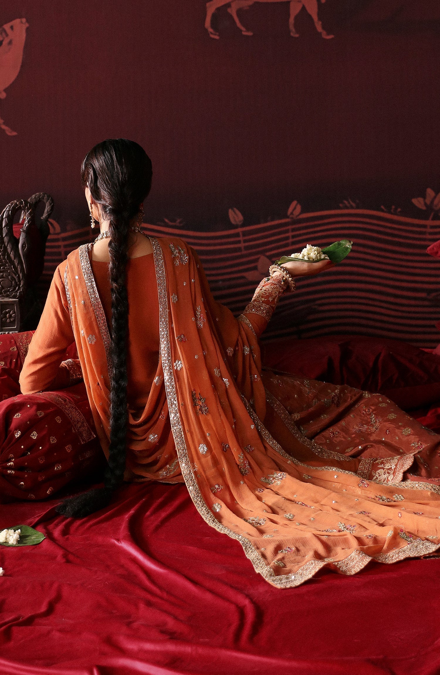Emaan Adeel | Devdas Formals | LEELA by Emaan Adeel - Designer Dress - Type: Ladies Clothes - Available at Libayah - 100% Original
