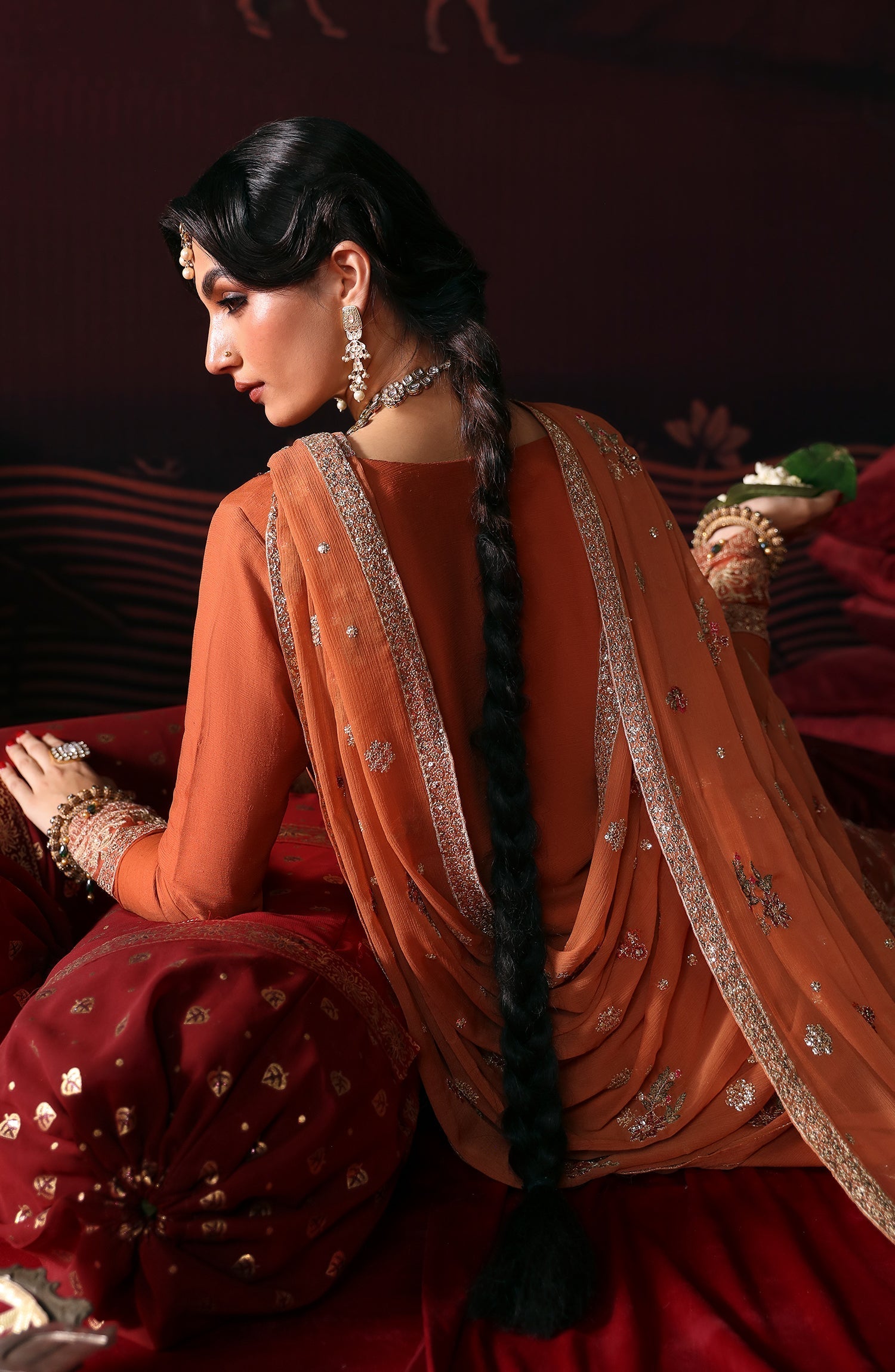 Emaan Adeel | Devdas Formals | LEELA by Emaan Adeel - Designer Dress - Type: Ladies Clothes - Available at Libayah - 100% Original