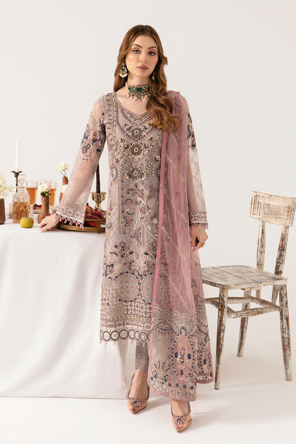 Ramsha | Minhal Organza Collection | M-1110 by Ramsha - Designer Dress - Type: Ladies Clothes - Available at Libayah - 100% Original