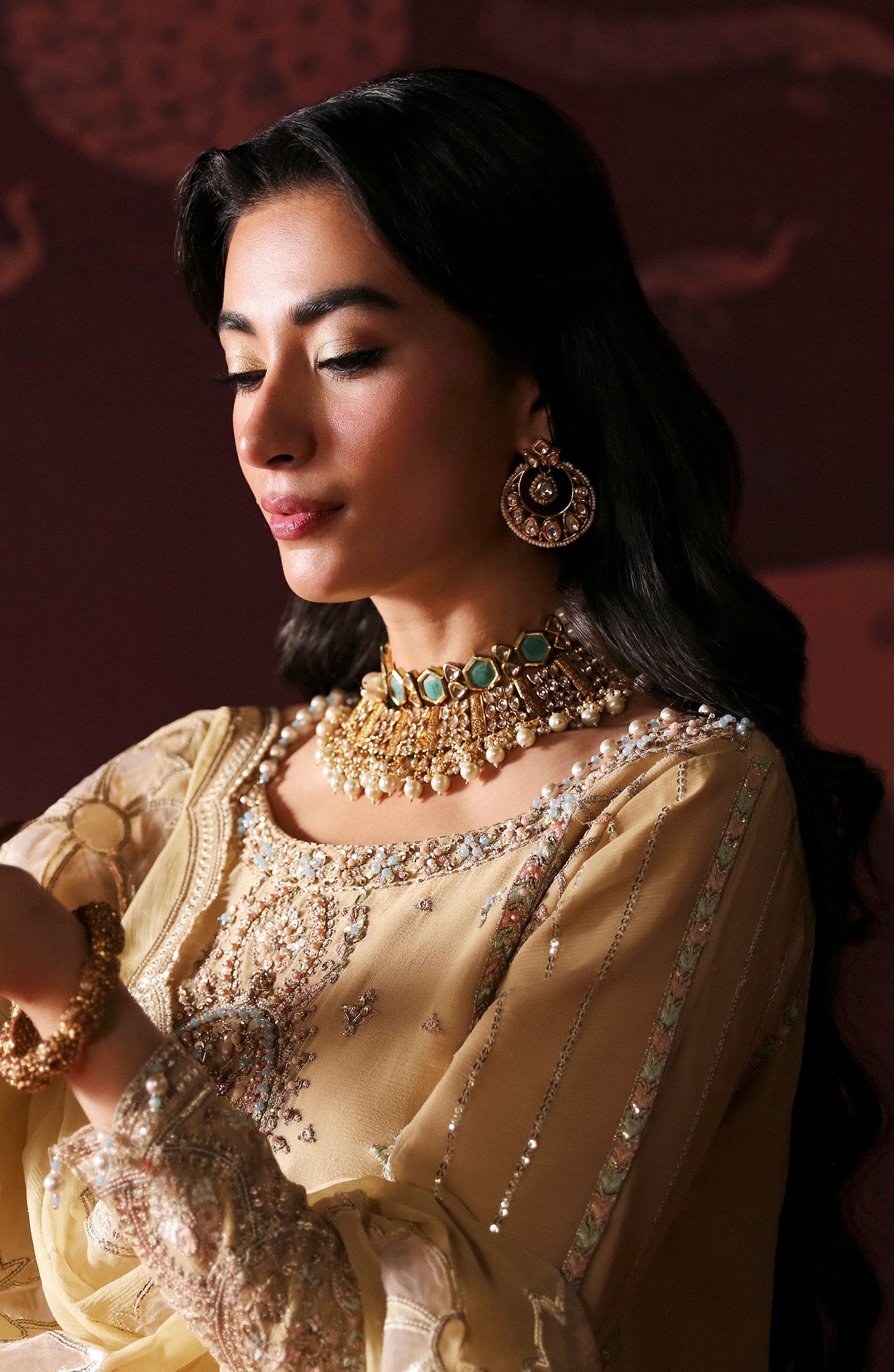 Emaan Adeel | Devdas Formals | MEERA by Emaan Adeel - Designer Dress - Type: Ladies Clothes - Available at Libayah - 100% Original