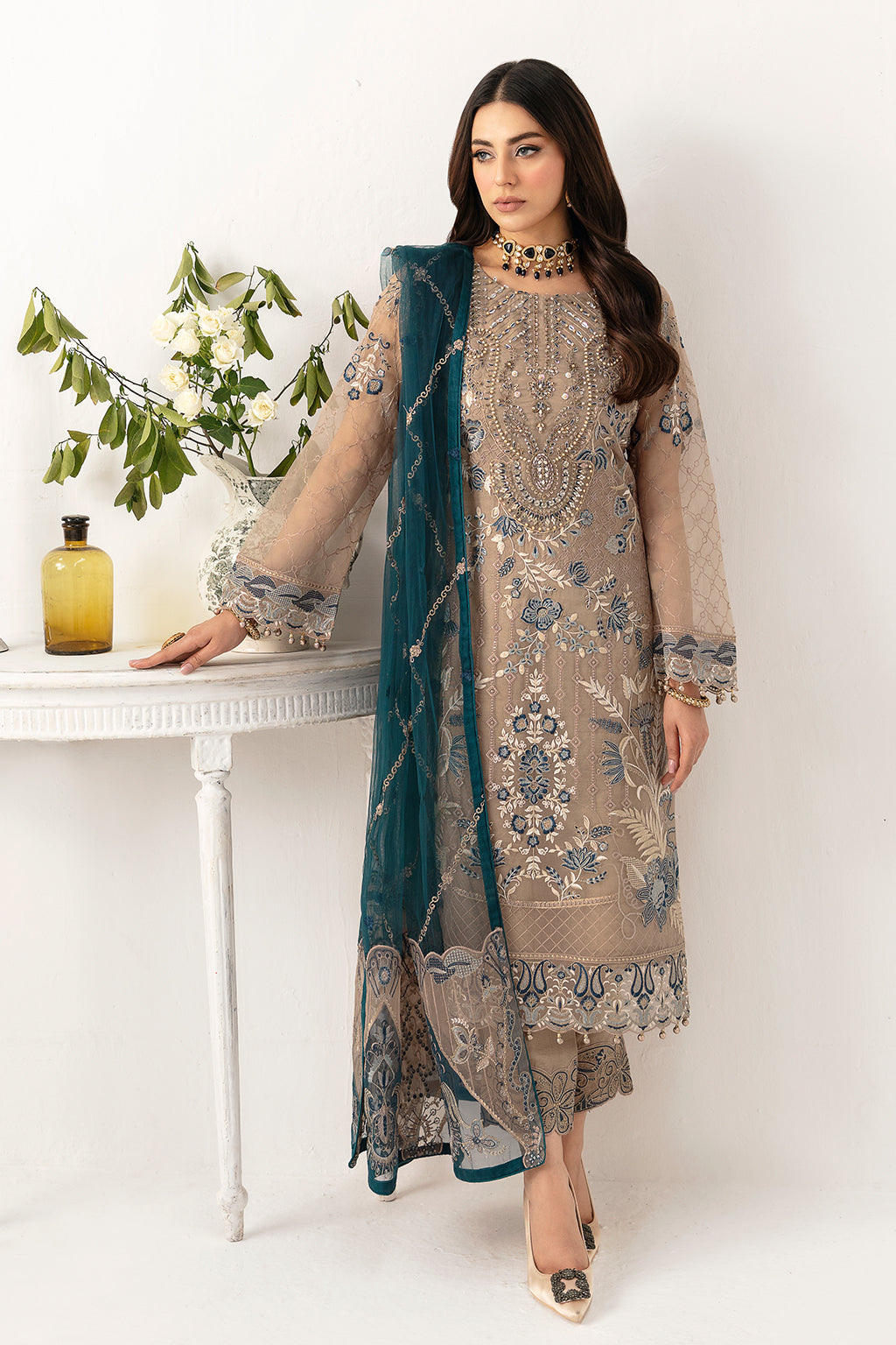 Ramsha | Minhal Organza Collection | M-1106 by Ramsha - Designer Dress - Type: Ladies Clothes - Available at Libayah - 100% Original