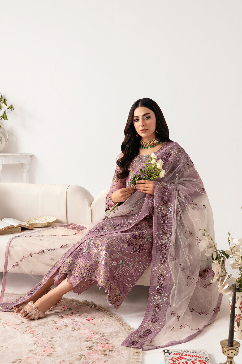 Ramsha | Minhal Organza Collection | M-1107 by Ramsha - Designer Dress - Type: Ladies Clothes - Available at Libayah - 100% Original