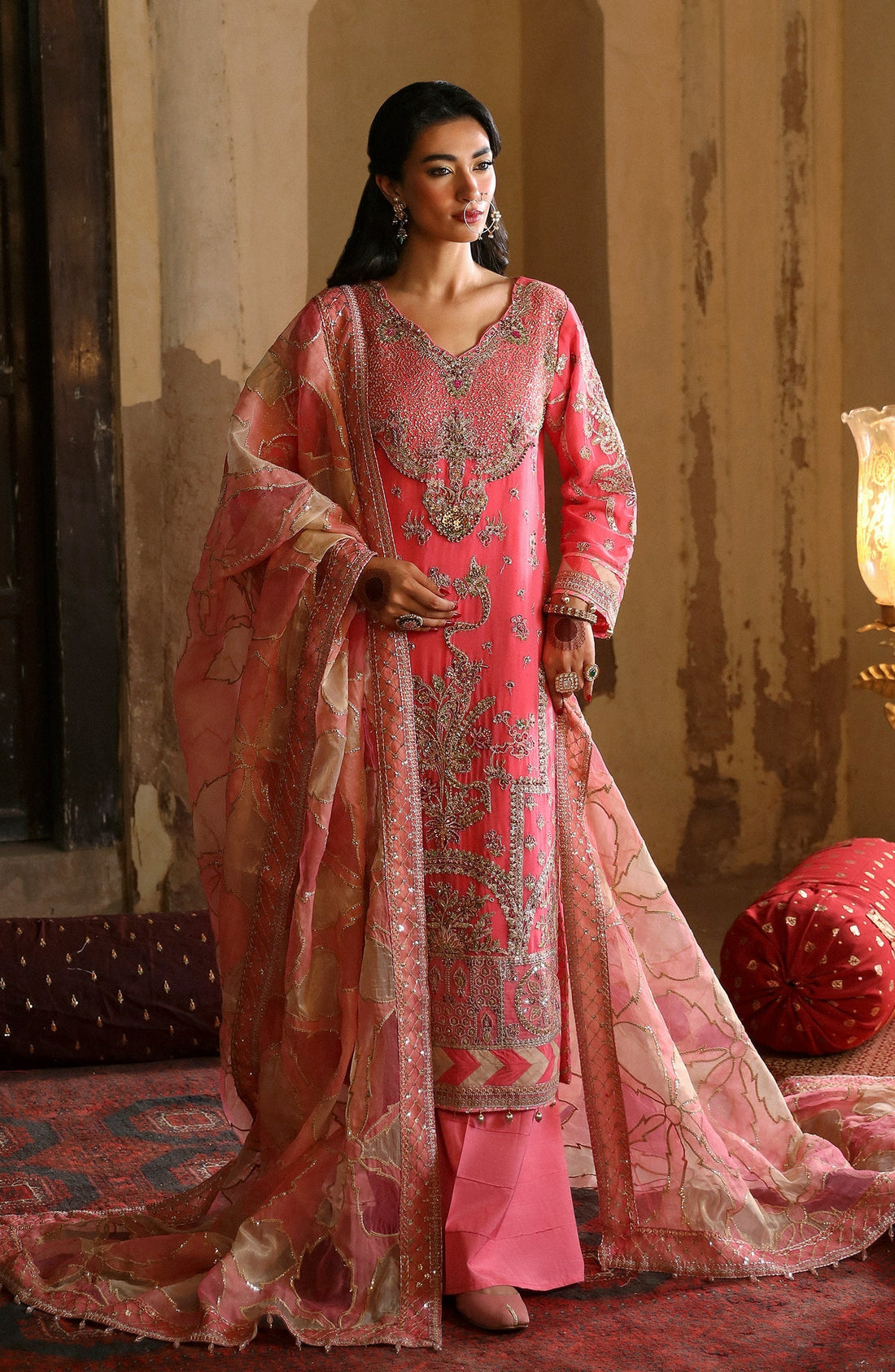 Emaan Adeel | Devdas Formals | ZAARBAKHT by Emaan Adeel - Designer Dress - Type: Ladies Clothes - Available at Libayah - 100% Original
