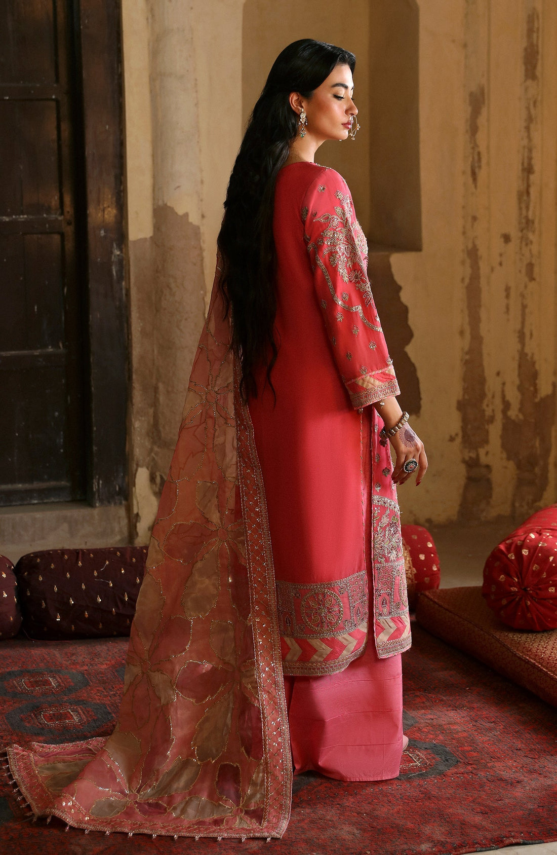 Emaan Adeel | Devdas Formals | ZAARBAKHT by Emaan Adeel - Designer Dress - Type: Ladies Clothes - Available at Libayah - 100% Original