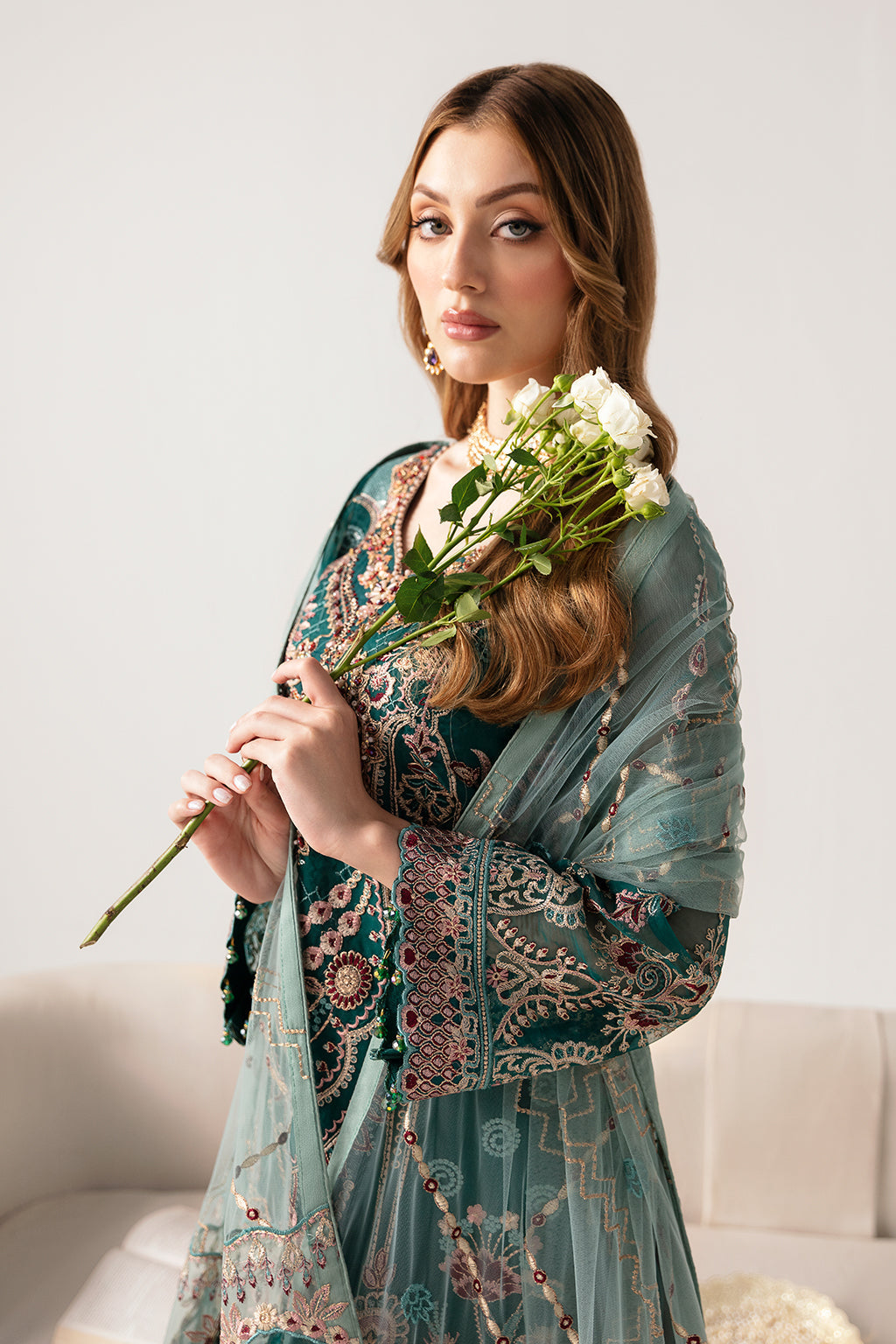 Ramsha | Minhal Organza Collection | M-1101 by Ramsha - Designer Dress - Type: Ladies Clothes - Available at Libayah - 100% Original