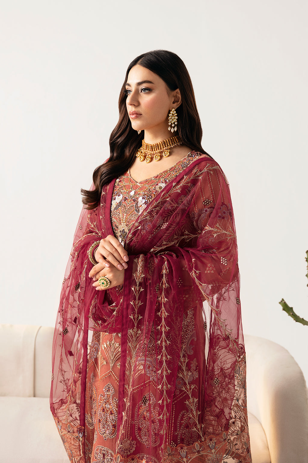 Ramsha | Minhal Organza Collection | M-1103 by Ramsha - Designer Dress - Type: Ladies Clothes - Available at Libayah - 100% Original