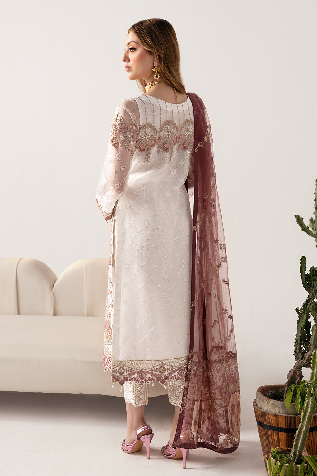 Ramsha | Minhal Organza Collection | M-1102 by Ramsha - Designer Dress - Type: Ladies Clothes - Available at Libayah - 100% Original