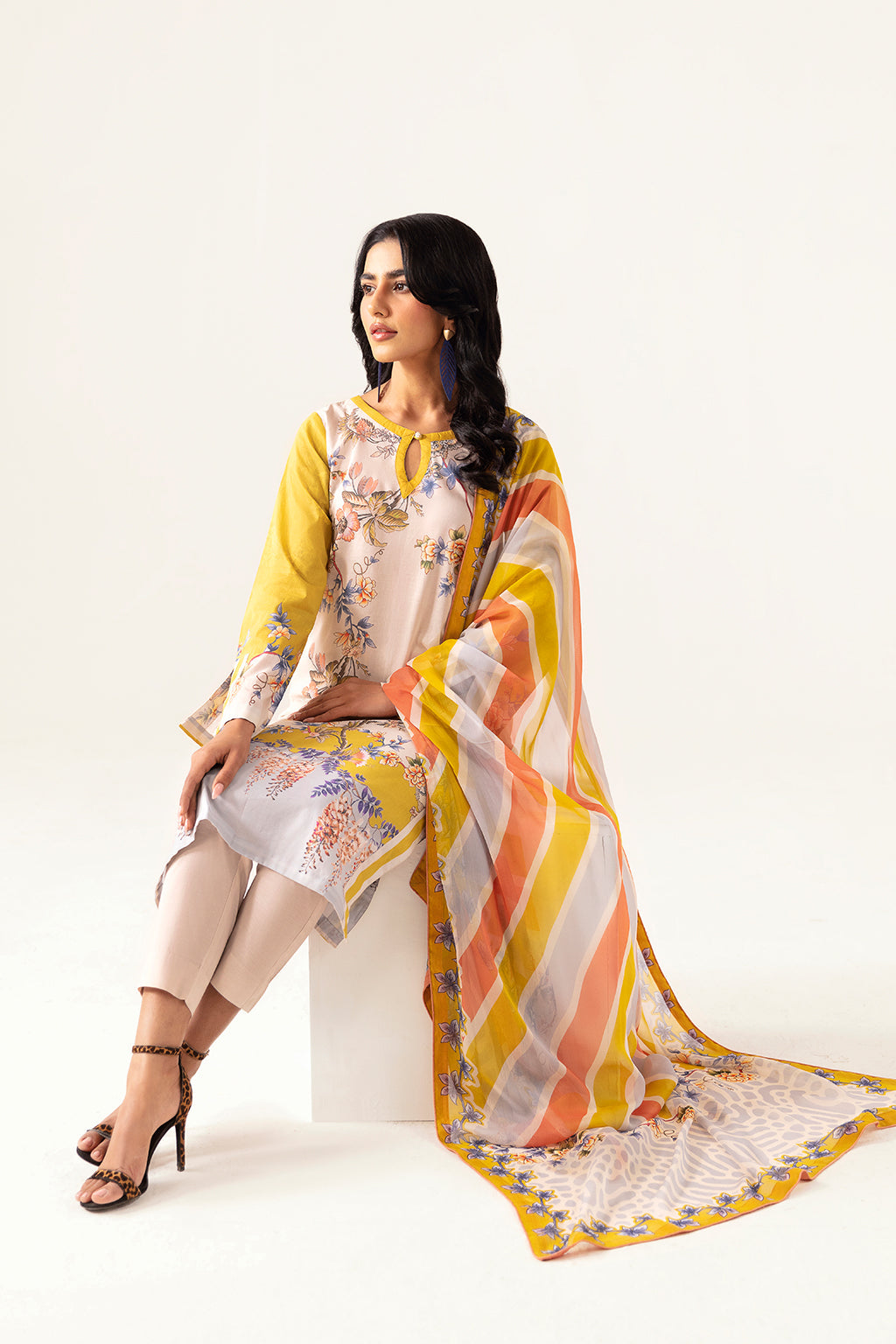 Ramsha | Pinted Lawn | RP-111 by Ramsha - Designer Dress - Type: Ladies Clothes - Available at Libayah - 100% Original
