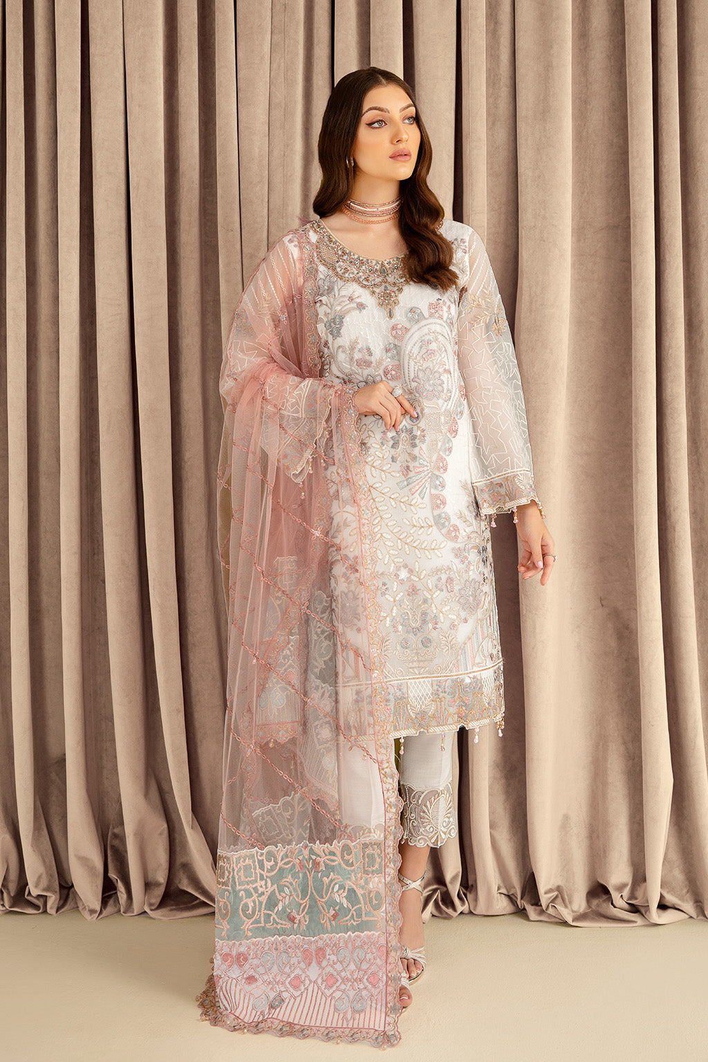 Ramsha | Minhal Organza Collection | M-707 by Ramsha - Designer Dress - Type: Ladies Clothes - Available at Libayah - 100% Original