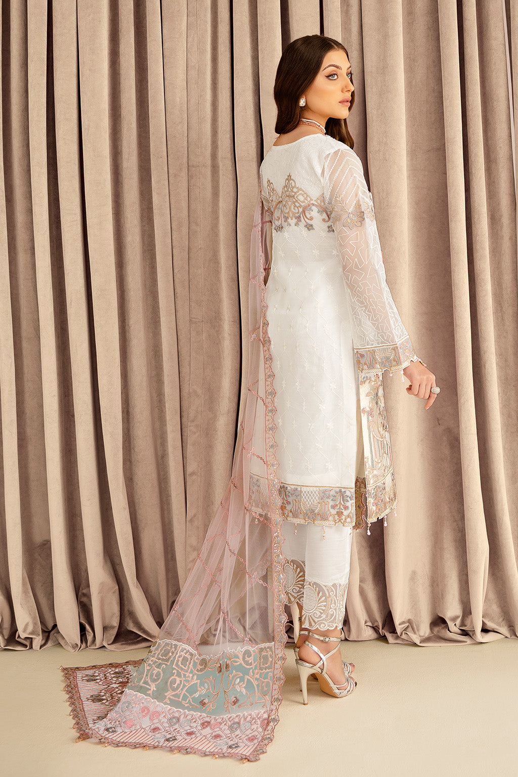 Ramsha | Minhal Organza Collection | M-707 by Ramsha - Designer Dress - Type: Ladies Clothes - Available at Libayah - 100% Original