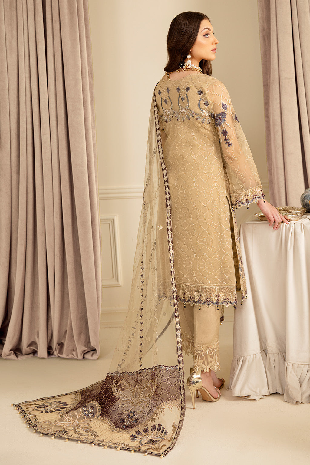 Ramsha | Minhal Organza Collection | M-702 by Ramsha - Designer Dress - Type: Ladies Clothes - Available at Libayah - 100% Original