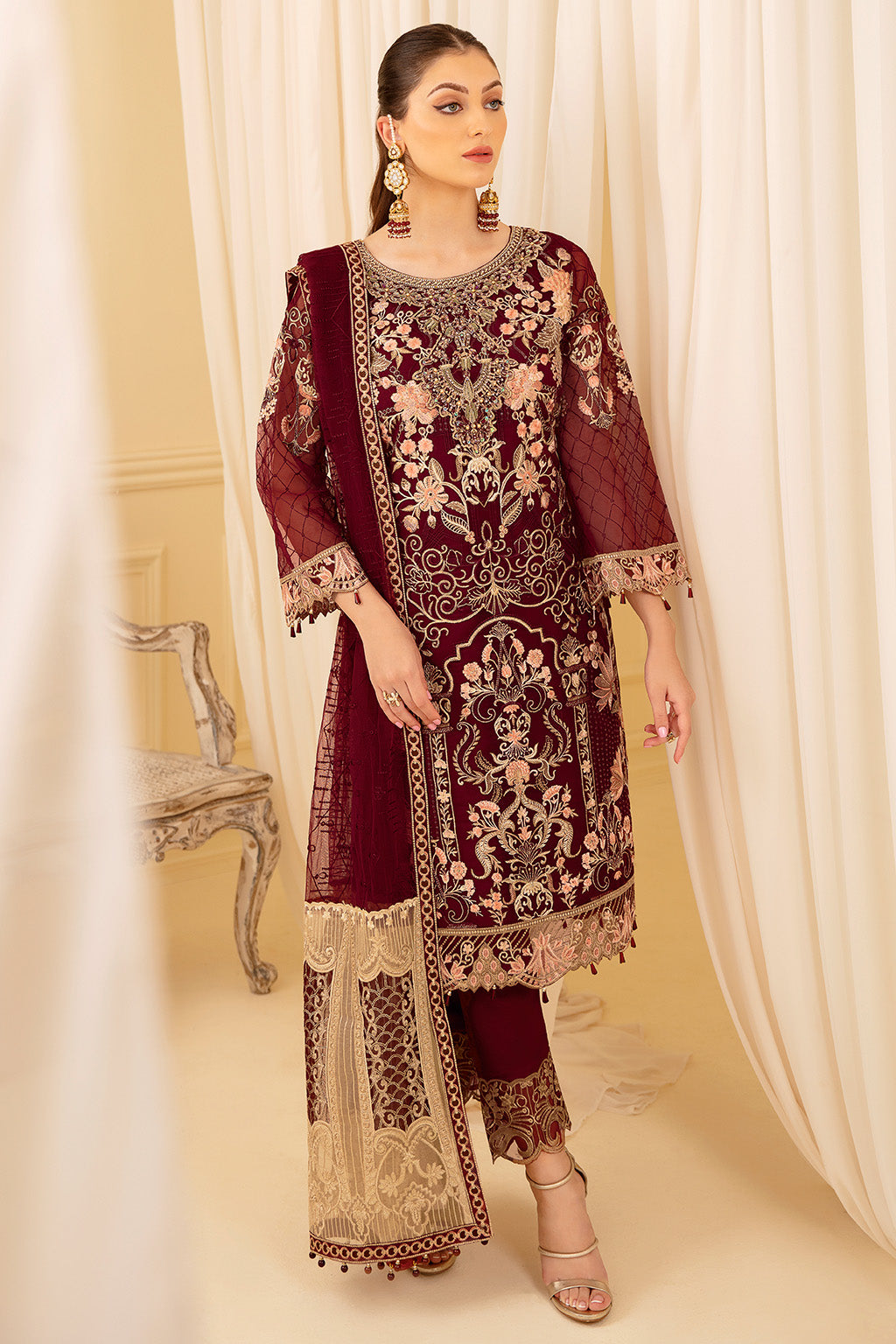 Ramsha | Minhal Organza Collection | M-706 by Ramsha - Designer Dress - Type: Ladies Clothes - Available at Libayah - 100% Original