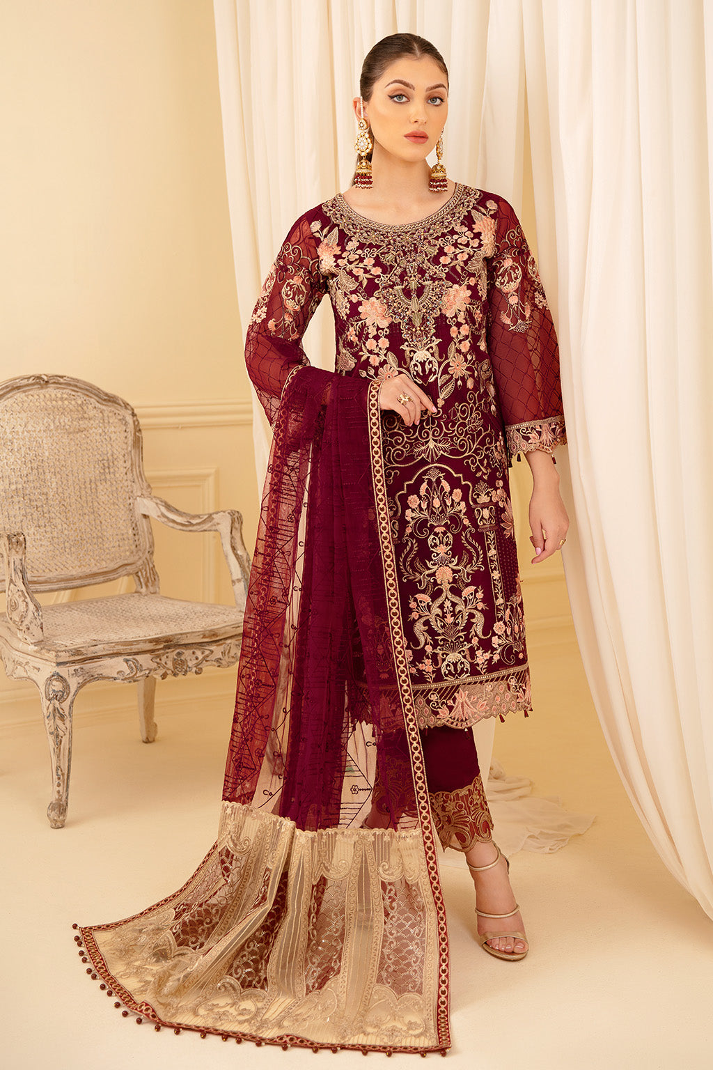 Ramsha | Minhal Organza Collection | M-706 by Ramsha - Designer Dress - Type: Ladies Clothes - Available at Libayah - 100% Original