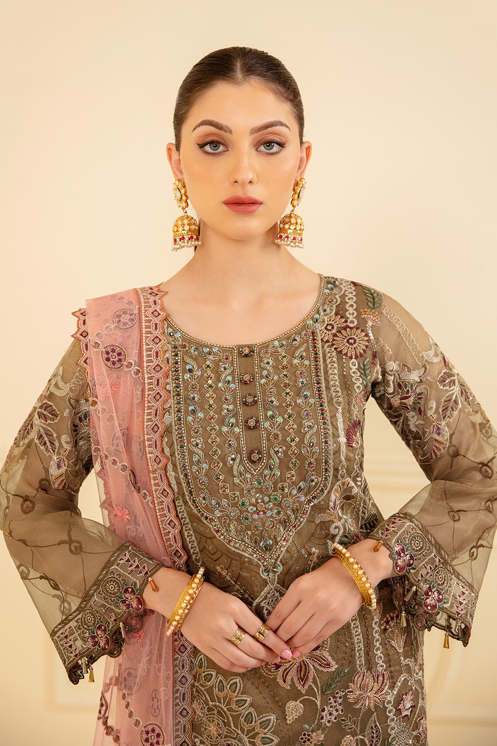 Ramsha | Minhal Organza Collection | M-705 by Ramsha - Designer Dress - Type: Ladies Clothes - Available at Libayah - 100% Original