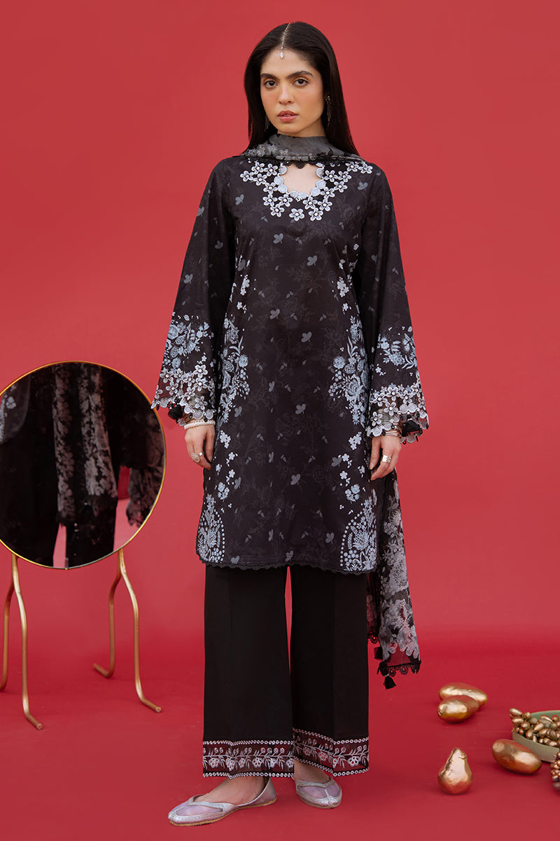 Cross Stitch | Eid Lawn Edit 25 | RAVEN WHISPER by Cross Stitch - Designer Dress - Type: Ladies Clothes - Available at Libayah - 100% Original