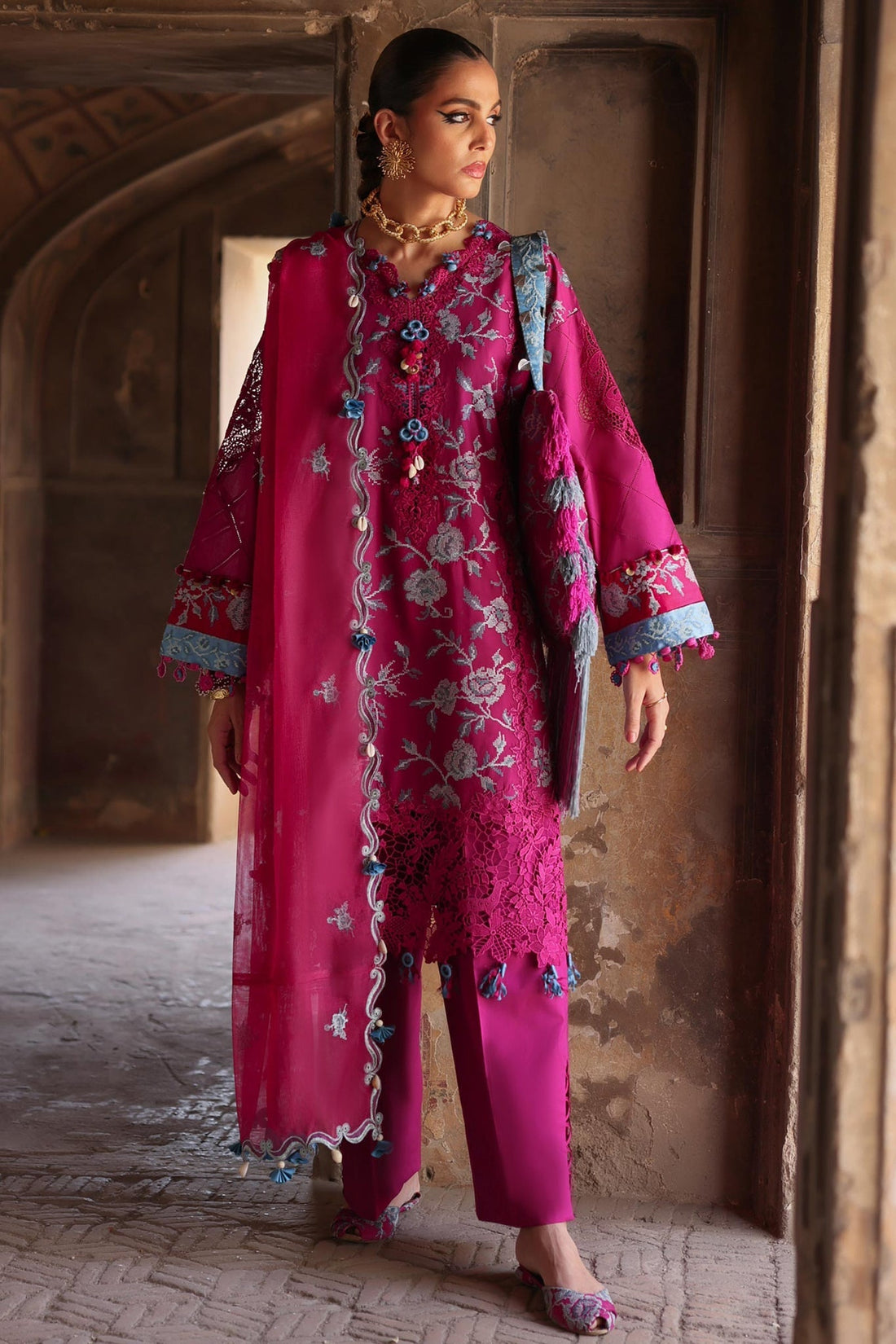 Elan | Luxury Lawn 25 | OPHELIA (EL25-10 B) by Elan - Designer Dress - Type: Ladies Clothes - Available at Libayah - 100% Original