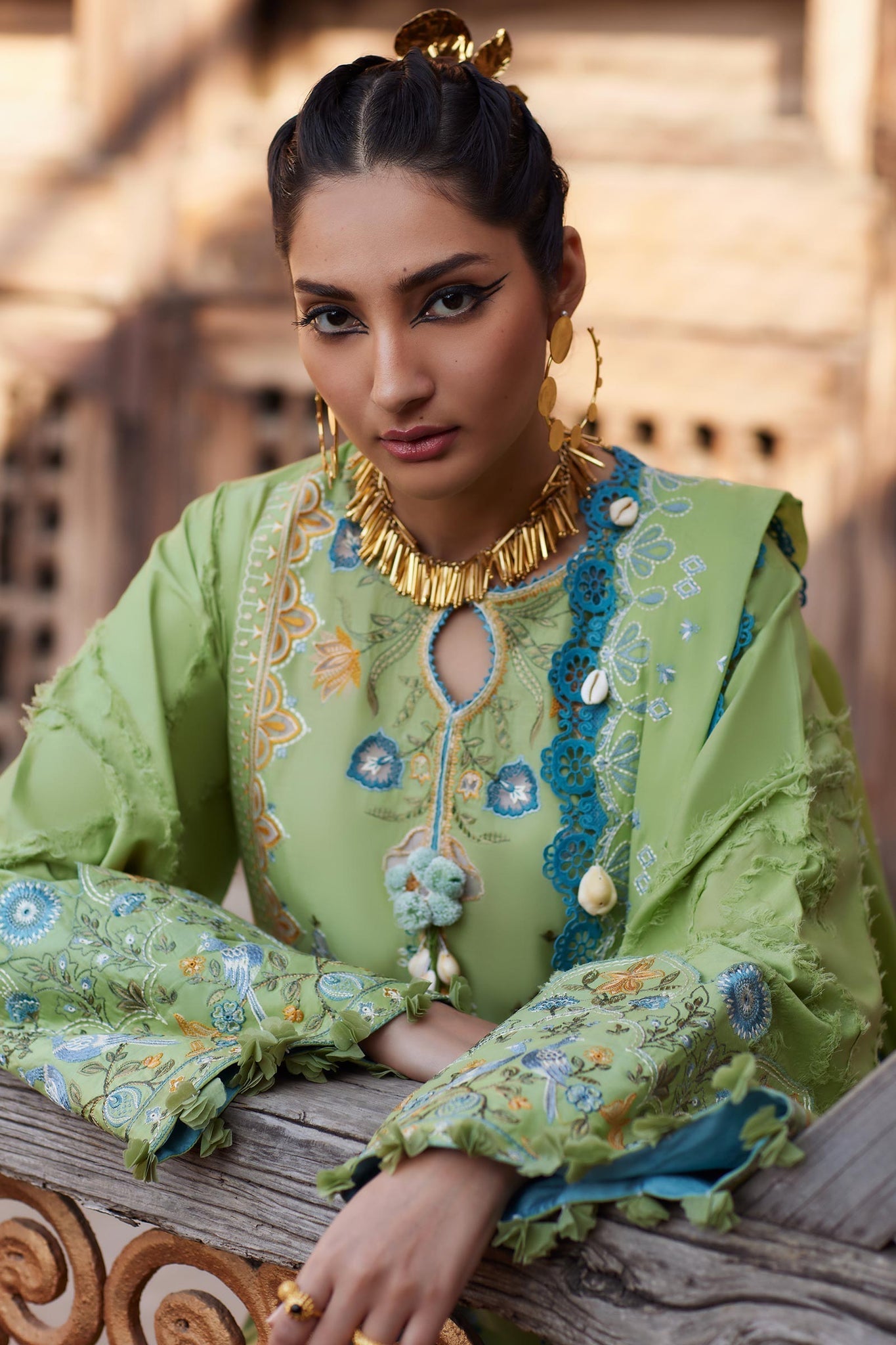Elan | Luxury Lawn 25 | ISLA BLEU (EL25-11 B) by Elan - Designer Dress - Type: Ladies Clothes - Available at Libayah - 100% Original