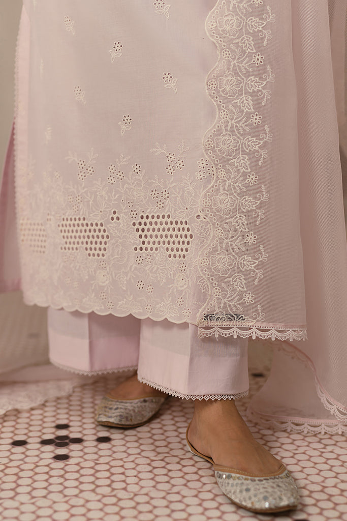 Cross Stitch | Chikankari Lawn 24 | PALE LILAC by Cross Stitch - Designer Dress - Type: Ladies Clothes - Available at Libayah - 100% Original