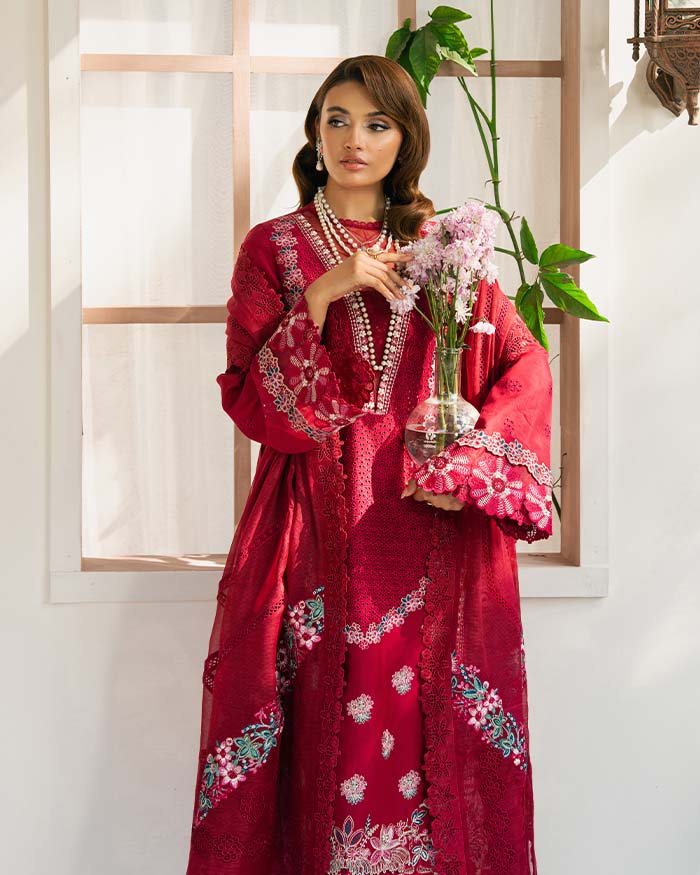 Zevk | Flora Festive Lawn | ZINNIA by Zevk - Designer Dress - Type: Ladies Clothes - Available at Libayah - 100% Original
