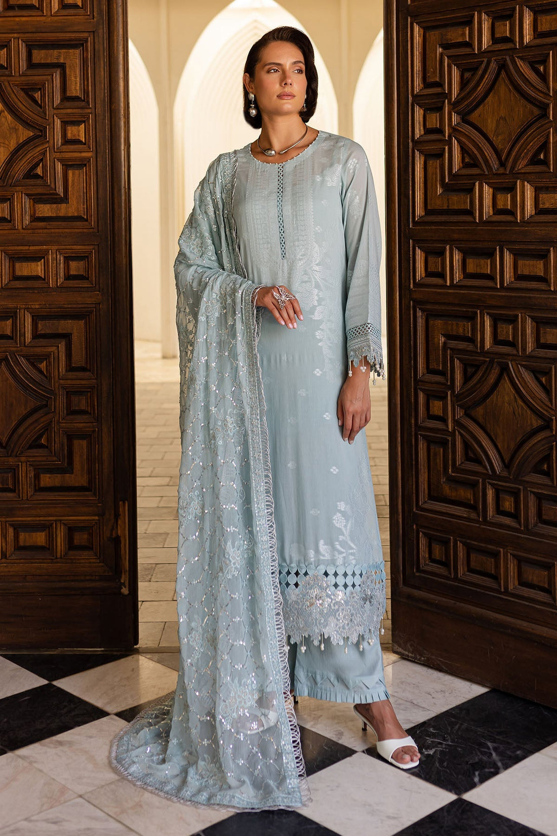 Nureh | Lawn Jacquard | NE-154 by Nureh - Designer Dress - Type: Ladies Clothes - Available at Libayah - 100% Original