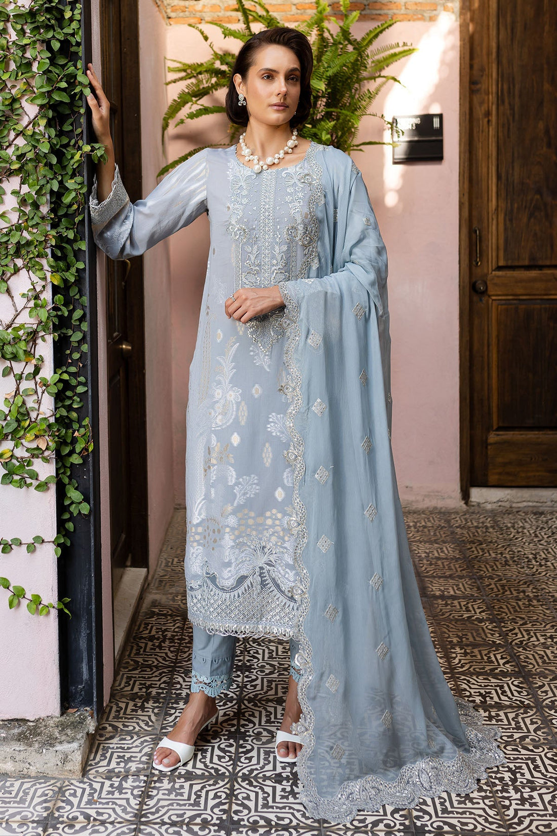 Nureh | Lawn Jacquard | NE-152 by Nureh - Designer Dress - Type: Ladies Clothes - Available at Libayah - 100% Original