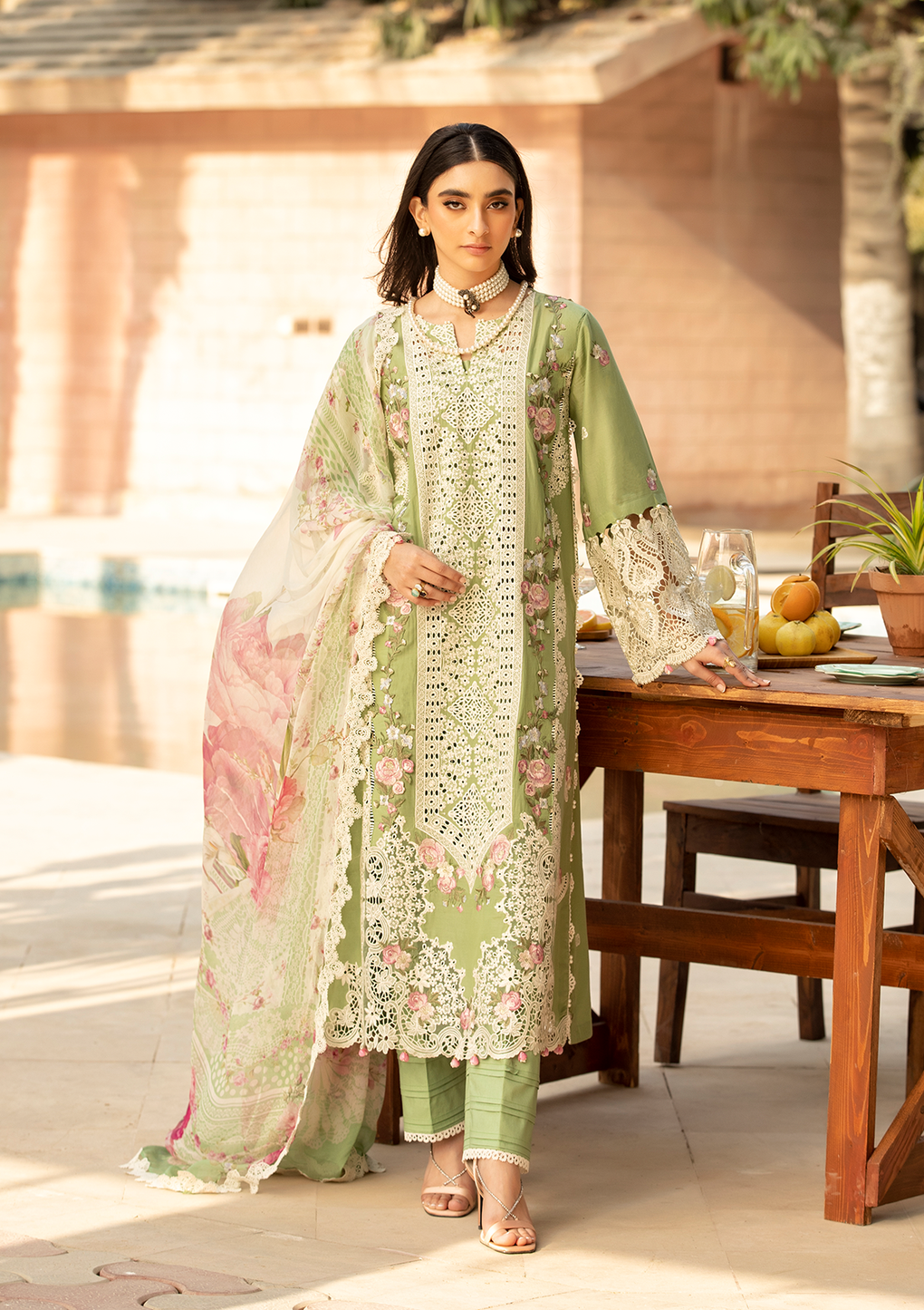 Elaf Premium | Luxury Lawn 25 | ELM-08 FIZZAH by Elaf Premium - Designer Dress - Type: Ladies Clothes - Available at Libayah - 100% Original