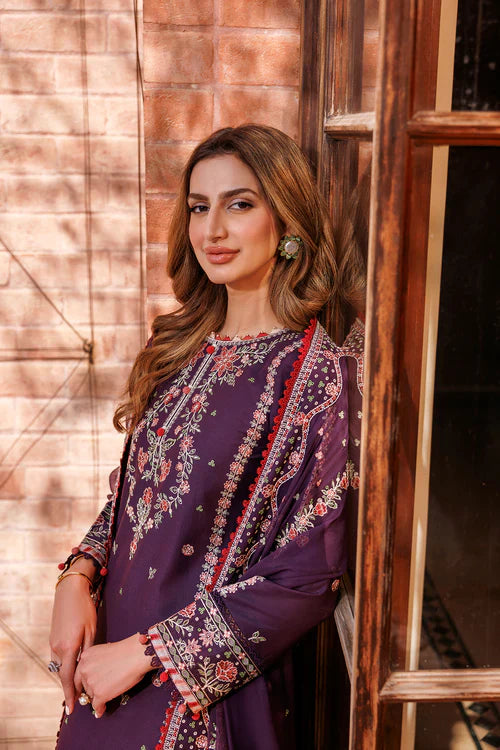 Farasha | Kaavish Lawn 24 | SHADOW BERRY by Farasha - Designer Dress - Type: Ladies Clothes - Available at Libayah - 100% Original