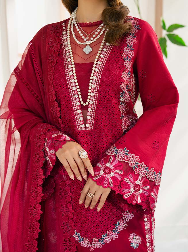 Zevk | Flora Festive Lawn | ZINNIA by Zevk - Designer Dress - Type: Ladies Clothes - Available at Libayah - 100% Original