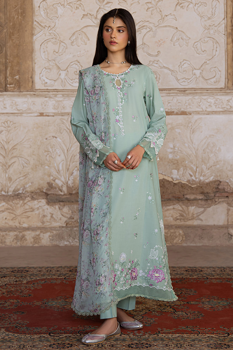 Cross Stitch | Eid Lawn Edit 25 | SAGE GRACE by Cross Stitch - Designer Dress - Type: Ladies Clothes - Available at Libayah - 100% Original