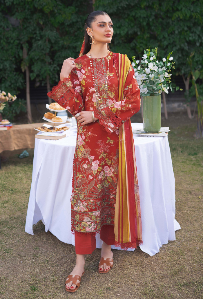 Humdum | Gardenia Lawn 24 | Printkari Lawn PLG 03 by HumDum - Designer Dress - Type: Ladies Clothes - Available at Libayah - 100% Original