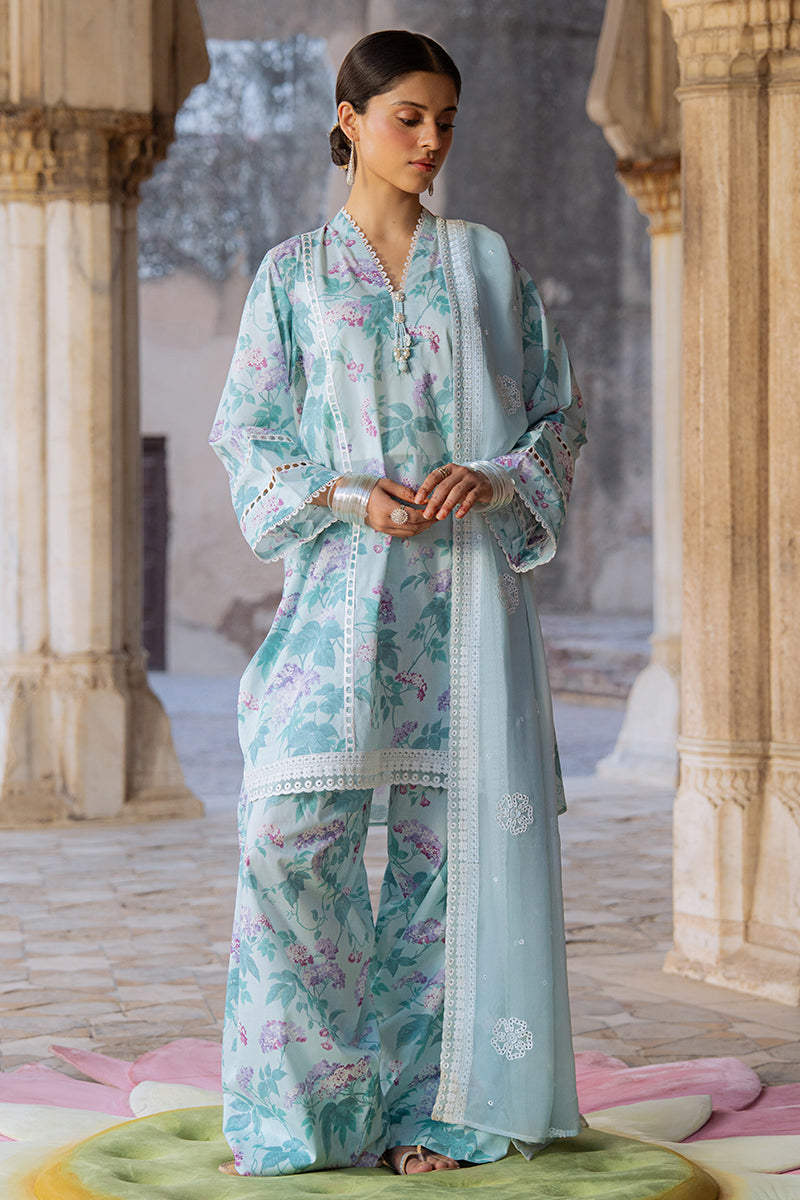 Cross Stitch | Eid Lawn Edit 25 | MINT GLAMOUR by Cross Stitch - Designer Dress - Type: Ladies Clothes - Available at Libayah - 100% Original