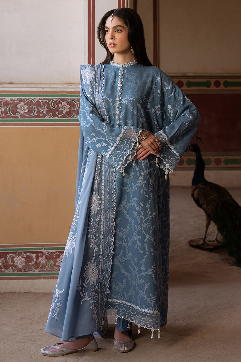 Cross Stitch | Eid Lawn Edit 25 | SILVER MIST by Cross Stitch - Designer Dress - Type: Ladies Clothes - Available at Libayah - 100% Original