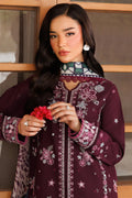 Farasha | Summer Weaves Embroidered Lawn | Burgandy Rush by Farasha - Designer Dress - Type: Ladies Clothes - Available at Libayah - 100% Original