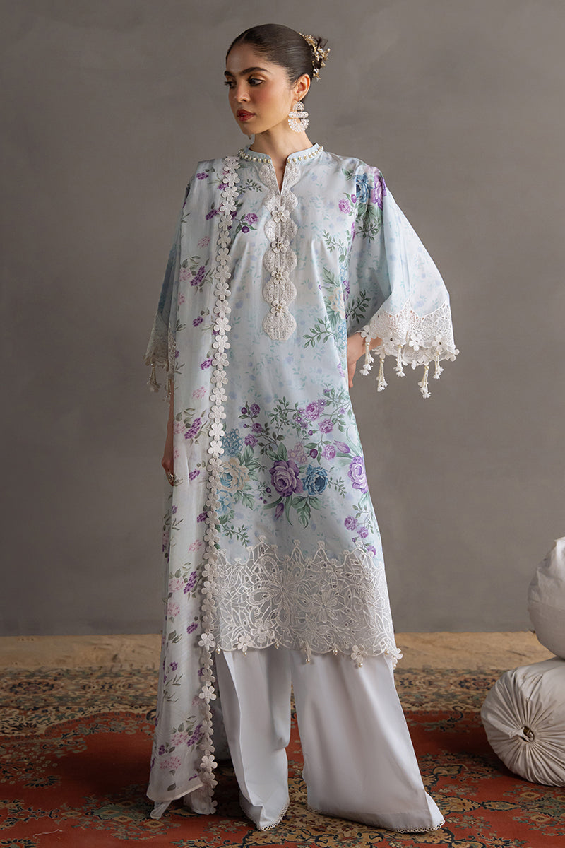 Cross Stitch | Eid Lawn Edit 25 | OCEAN BREEZE by Cross Stitch - Designer Dress - Type: Ladies Clothes - Available at Libayah - 100% Original