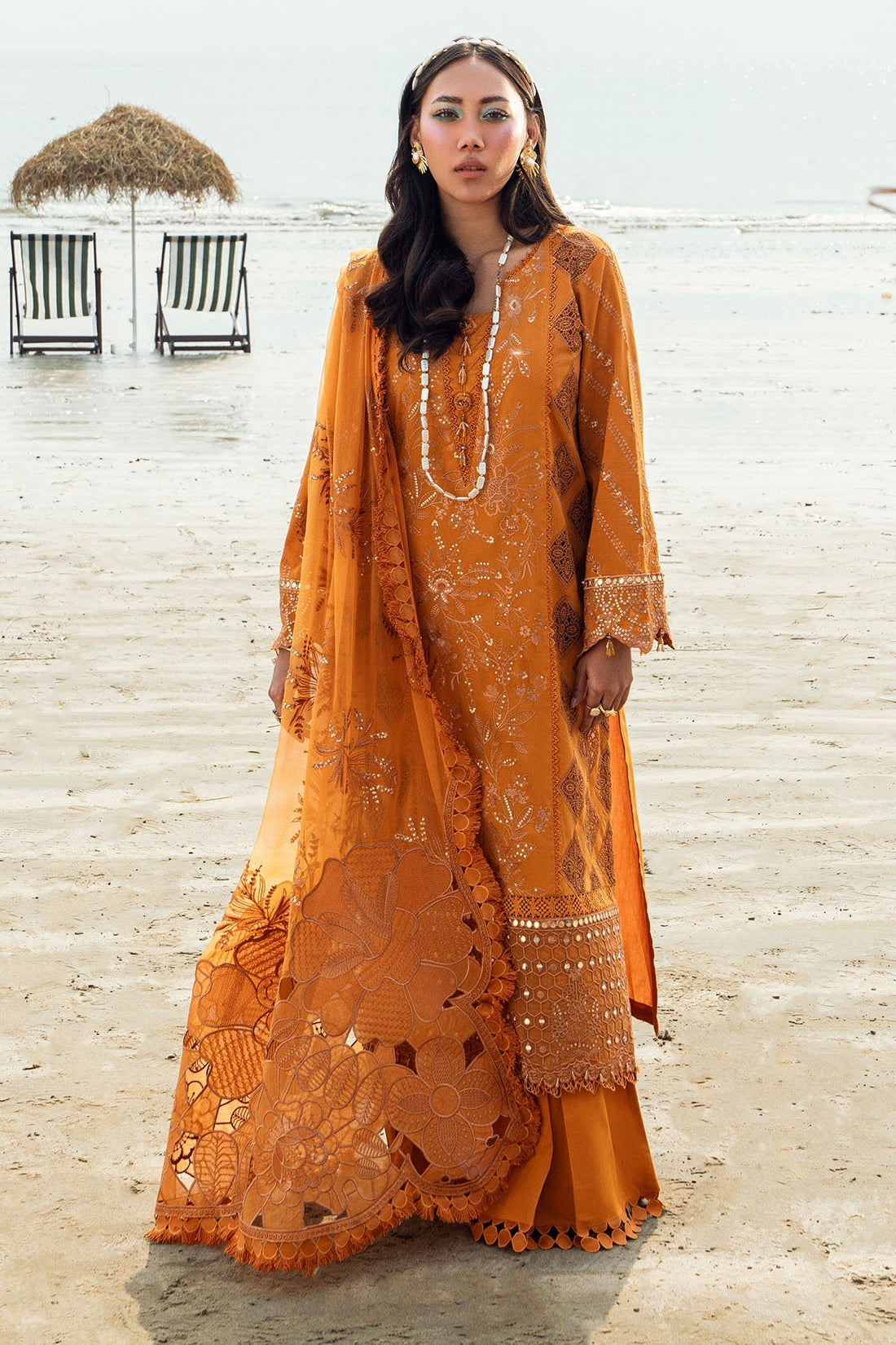 Nureh | Khuwab Luxury Lawn | NE-149 by Nureh - Designer Dress - Type: Ladies Clothes - Available at Libayah - 100% Original