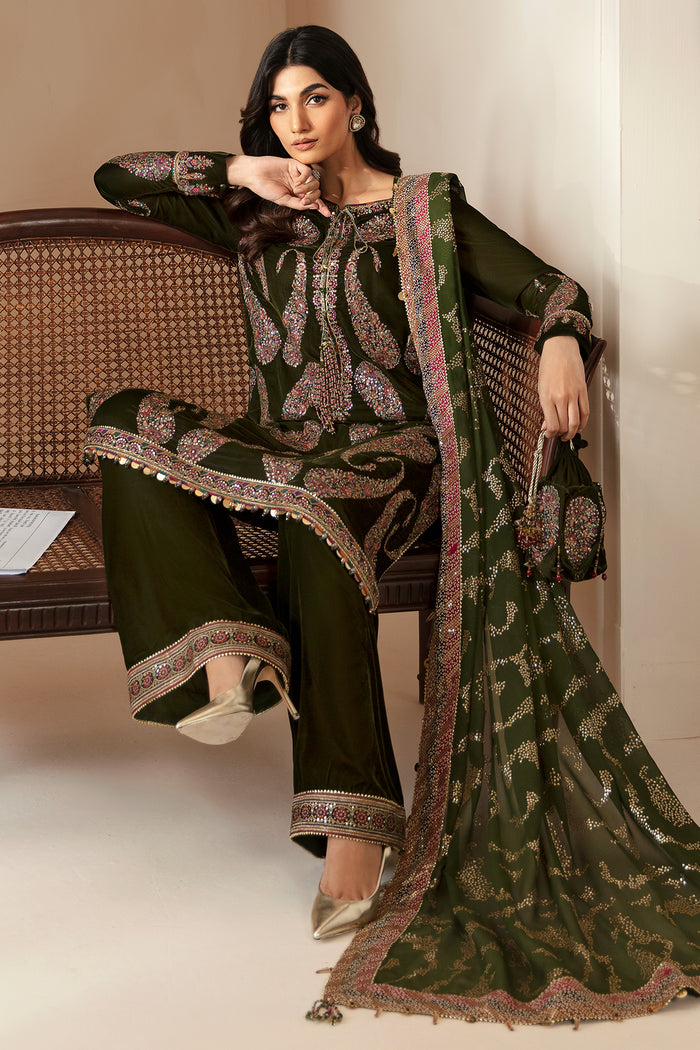 Jazmin | Velvet Edit 24 | VF-2023 by Jazmin - Designer Dress - Type: Ladies Clothes - Available at Libayah - 100% Original