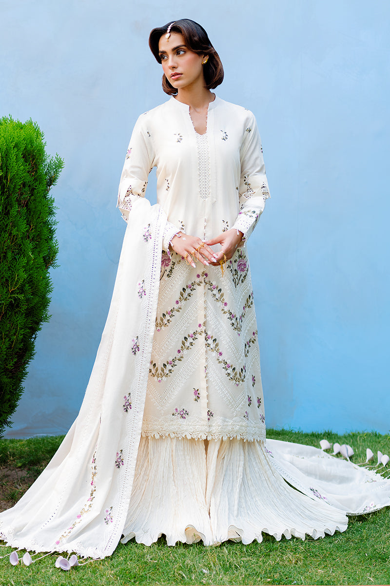 Cross Stitch | Eid Lawn Edit 25 | PETAL PARADISE by Cross Stitch - Designer Dress - Type: Ladies Clothes - Available at Libayah - 100% Original