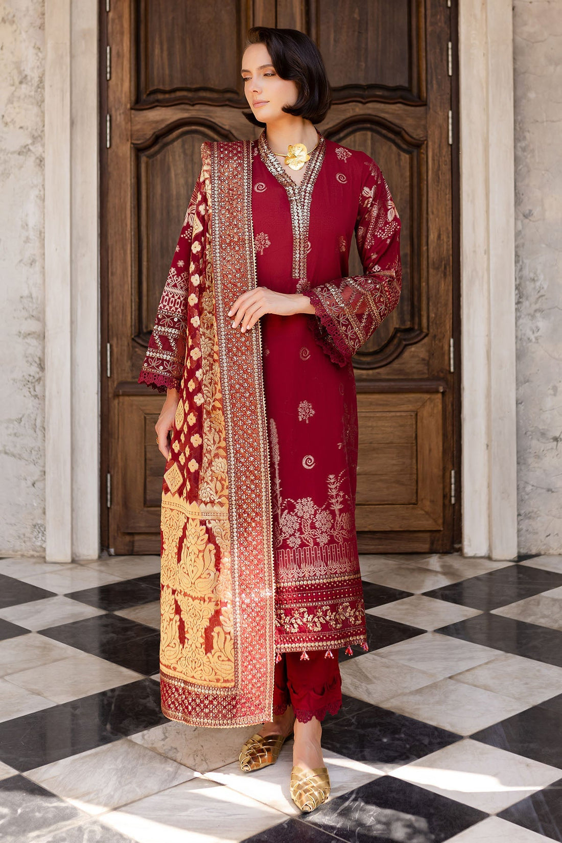 Nureh | Lawn Jacquard | NE-155 by Nureh - Designer Dress - Type: Ladies Clothes - Available at Libayah - 100% Original